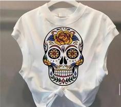 Cropped caveira mexicana