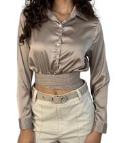 Cropped cetim com brilho REF102 Veshine Cropped cetim com brilho REF102 Veshine