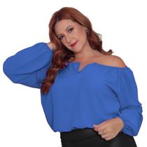 Cropped Ciganinha Com Manga Longa Plus Size