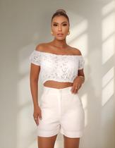 Cropped Ciganinha Laise Com Botões Confortável Delicada 0876 Cropped Ciganinha Laise Com Botões Confortável Delicada 0876