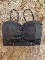 Cropped cinza com bojo TAM M