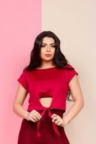 Cropped com amarração