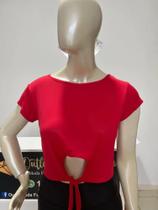 Cropped com Amarração Fitness Moda Academia G Veste 40