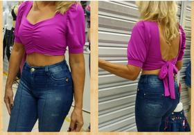 Cropped com bojo feminino