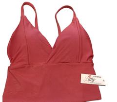 Cropped com bojo vermelho tamanho único