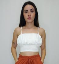 Cropped com Busto Franzido Cropped com Busto Franzido