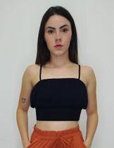 Cropped com Busto Franzido