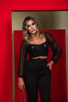 Cropped Com Mangas
