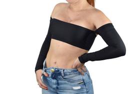 Cropped Com Mangas Microfibra - Z43