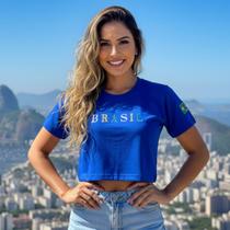 Cropped Copa Brasil Feminina Coolane Baby Tee Blusa Bordada Cropped Copa Brasil Feminina Coolane Baby Tee Blusa Bordada