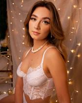 Cropped cor branca mia