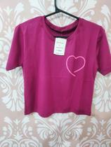 cropped coração manga curta surto clothing feminina tam P