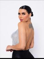 Cropped correntinha brilhoso