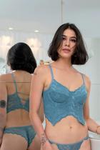 Cropped corset de renda sem bojo malu enjoy Cropped corset de renda sem bojo malu enjoy