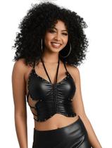 Cropped Corset Viena Feminino Com Bojo Cyberpunk Espartilho Tendência Blogueira