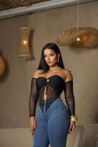 Cropped croped Izabely manga longa com bojo tecido tule
