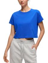 Cropped CRZ YOGA em Algodão Pima Azul Forte P
