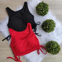 Cropped Curto com Puxador Lateral