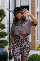 Cropped de Algodão Estonado Cherry Gang Sharon