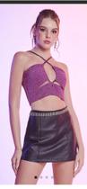 Cropped de brilho roxo Cropped de brilho roxo