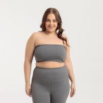 Cropped De Faixa Top Moda Plus Size Básico Feminino Suplex Cropped De Faixa Top Moda Plus Size Básico Feminino Suplex