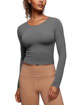 Cropped de Manga Longa Feminino CRZ YOGA Butterluxe Cinza XS Cropped de Manga Longa Feminino CRZ YOGA Butterluxe Cinza XS