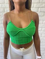 Cropped de tricô Cropped de tricô