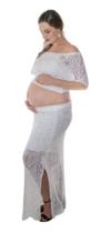 Cropped de Tricô para Chá de Bebê, Chá Revelação e Ensaio Gestante - Gestante Lovers