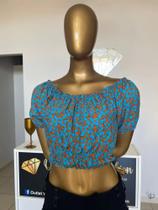 Cropped de Viscose Estampa Exclusiva - Pronta Entrega - Veste 36/38 Cropped de Viscose Estampa Exclusiva - Pronta Entrega - Veste 36/38