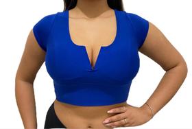 Cropped decote frente "v" new collection