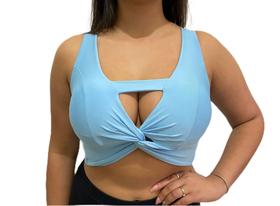 Cropped decote laço frente new collection