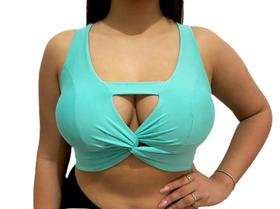 Cropped decote laço frente new collection