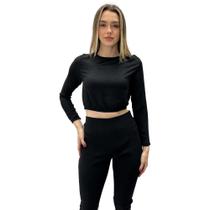 Cropped Dink Manga Longa Gola Redonda Feminina Cropped Dink Manga Longa Gola Redonda Feminina