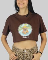 Cropped DR7 Street Capivare-se - Marrom Cropped DR7 Street Capivare-se - Marrom