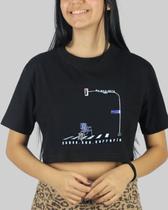 Cropped DR7 Street Pause Sua Correria - Preto