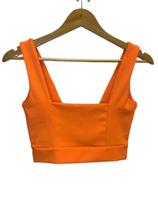 Cropped estruturado reto laranja