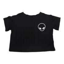 Cropped Et Cute Emo Astronauta Baby Look Blusinha Sf250