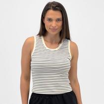Cropped Facinelli Regata Listrado Feminino