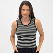 Cropped Facinelli Regata Listrado Feminino