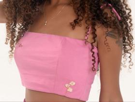 Cropped Faixa Top Verão Feminino Blusas Com Amarração Cropped Faixa Top Verão Feminino Blusas Com Amarração