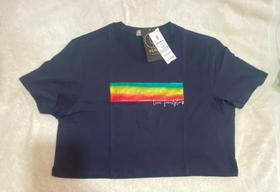 Cropped Fem. Arco Pena, Azul marinho TAM. G Ref.590208