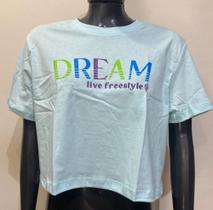 Cropped Fem. Dream Pena, Cor. Azul Acqua TAM. P, M Ref. 590206