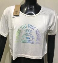 Cropped Fem. Good Vibrations Greenish, Cor. Off White, Preto TAM. P Ref. CAM20080045