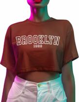 Cropped Feminina 100% Algodão Brooklyn New York