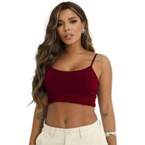 Cropped Feminino Alcinha Suplex Slim Fit Elastano Top Regata Básica Justa Blusa Curta Verão Academia Cropped Feminino Alcinha Suplex Slim Fit Elastano Top Regata Básica Justa Blusa Curta Verão Academia