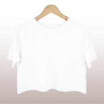Cropped Feminino Amaciado Branco - Tecido 100% Algodão Premium com Selo BCI
