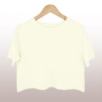Cropped Feminino Amaciado Marfim - Sustentável e Premium - Falca