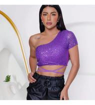 Cropped Feminino Amarração Manga Curta Elastano Estiloso Cropped Feminino Amarração Manga Curta Elastano Estiloso