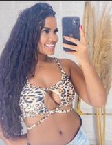 Cropped feminino amarração moda gringa