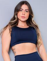 Cropped Feminino Azul Marinho sem Bojo Cropped Feminino Azul Marinho sem Bojo